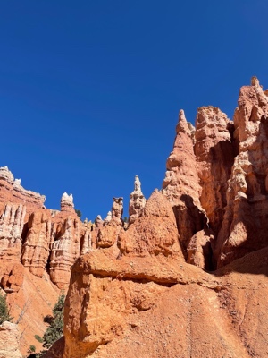 Bryce Canyon against blue sky